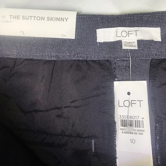 Ann Taylor Loft Sutton Skinny Pants - Women's Size 10 - NWT Gray Office Work - Picture 6 of 10